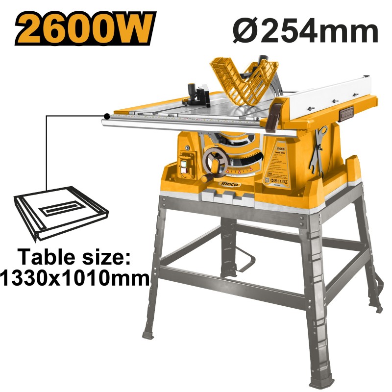 Циркулярный станок 2600W 254mm INGCO TS26005