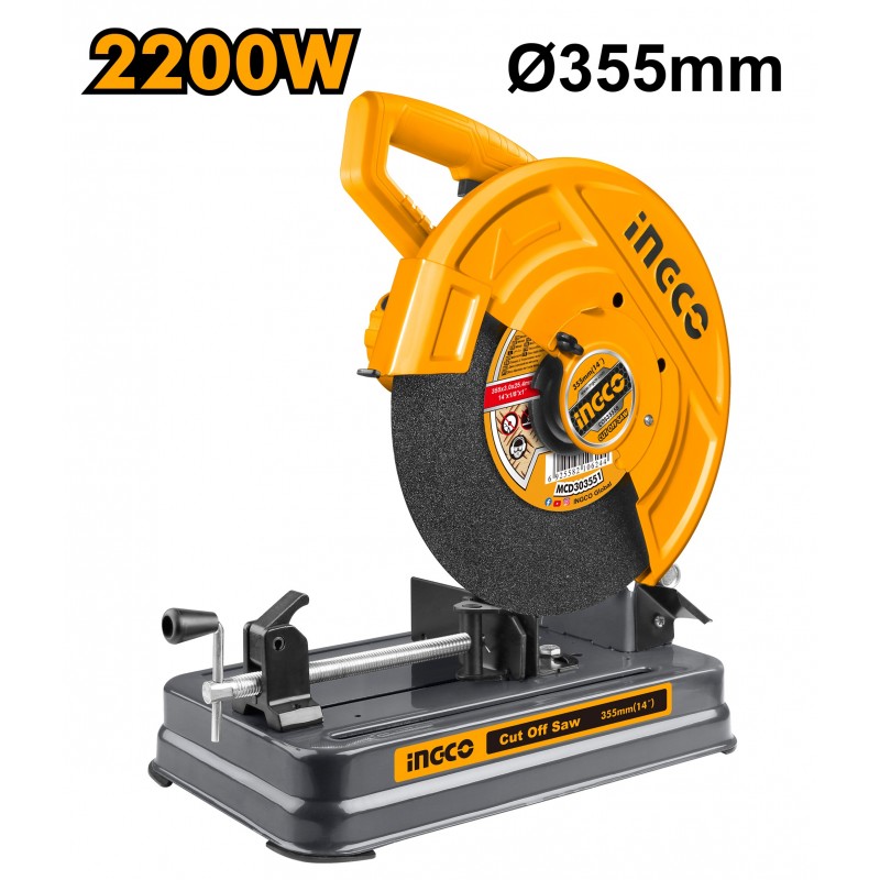 Торцовочная пила по металу 355x25.4mm 2200W INGCO COS223589