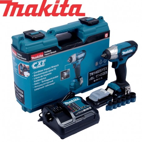 Гайковёрт аккумуляторный с ударом140 Nm CXT12V TW140DSYEX Makita