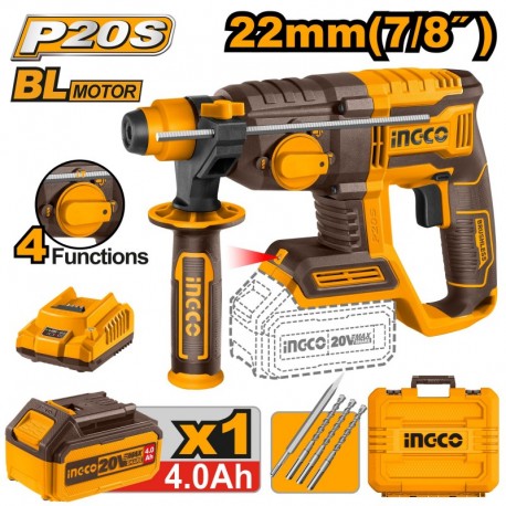 Перфоратор на аккумуляторе  SDS plus 2.0J  INDUSTRIAL INGCO...