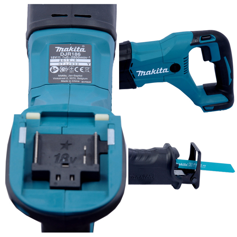 Аккумуляторная сабельная пила без аккум. Makita DJR186Z