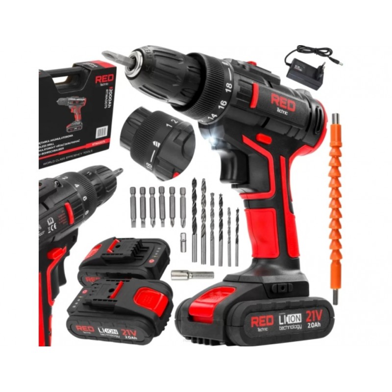 Аккумуляторный Шуруповерт Red Technic RTWA0075 2,0 Ач